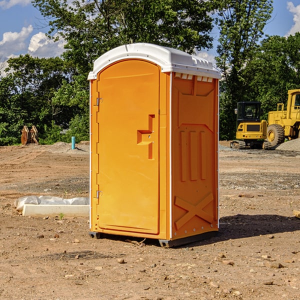 how often are the portable restrooms cleaned and serviced during a rental period in Raymond Maine